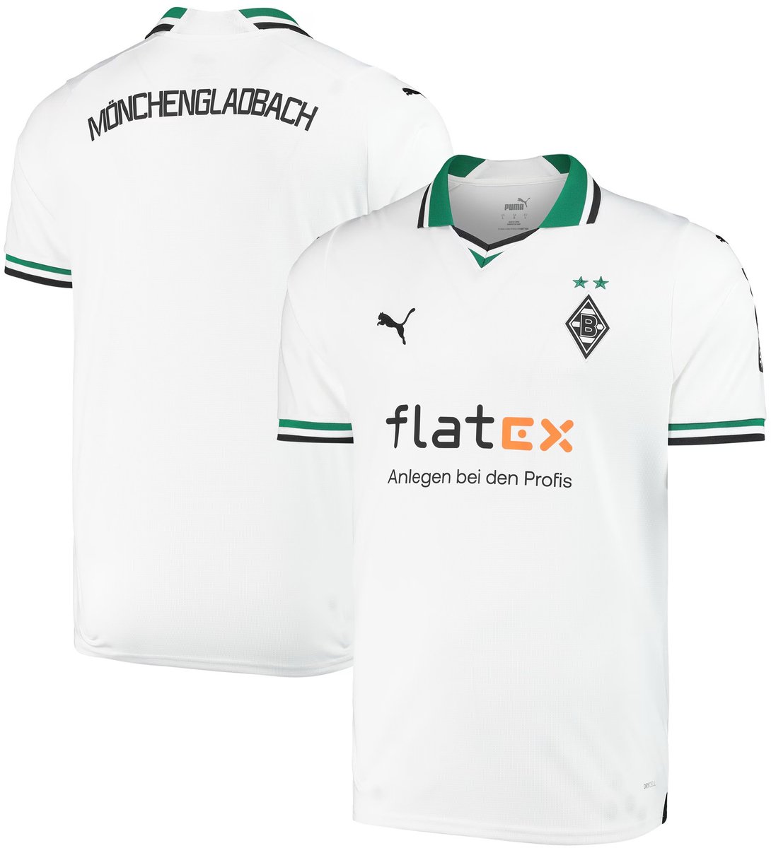 1090x1200-68 Puma Borussia Mönchengladbach 23/24 Thuisshirt Wit L - Afbeelding 1