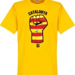 Catalonië Fist T-Shirt - Geel - S