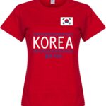 Zuid Korea Team Dames T-Shirt - Rood - M