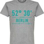 Hertha BSC Olympiastadion Coördinaten T-Shirt - Grijs - XXXL