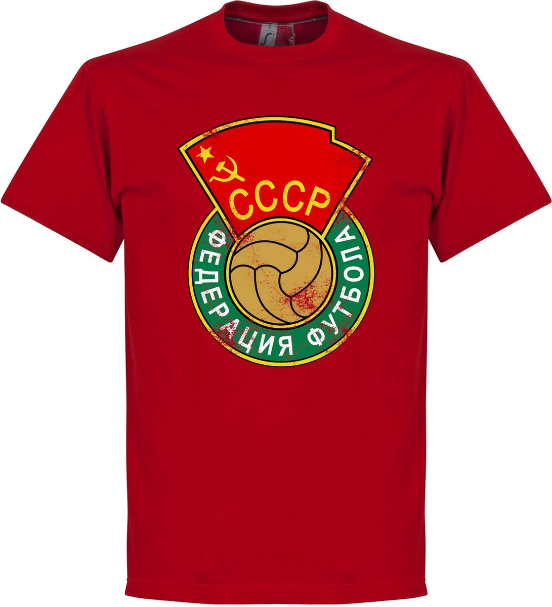 1091x1200-107 CCCP Logo T-Shirt - Rood - XXL - Afbeelding 1