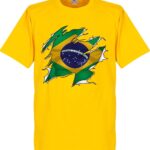Brazilië Ripped Flag T-Shirt - 3XL