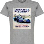 Jackie Stewart Poster T-Shirt - Grijs - XXXL