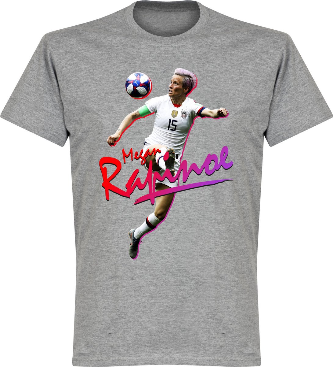 1091x1200-78 Megan Rapinoe T-Shirt - Grijs - XL - Afbeelding 1