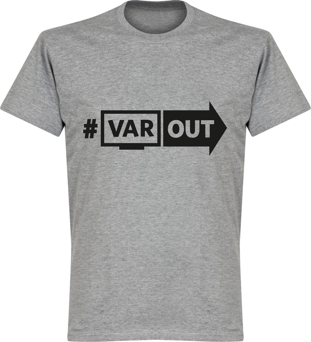 1092x1200-13 VARout T-Shirt - Grijs/ Zwart - XXL - Afbeelding 1