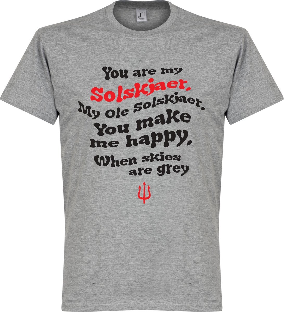 1092x1200-145 Ole Solskjaer Song T-Shirt - Grijs - XL - Afbeelding 1