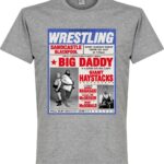 Big Daddy vs Giant Haystack Wrestling Poster T-shirt - Grijs - XL