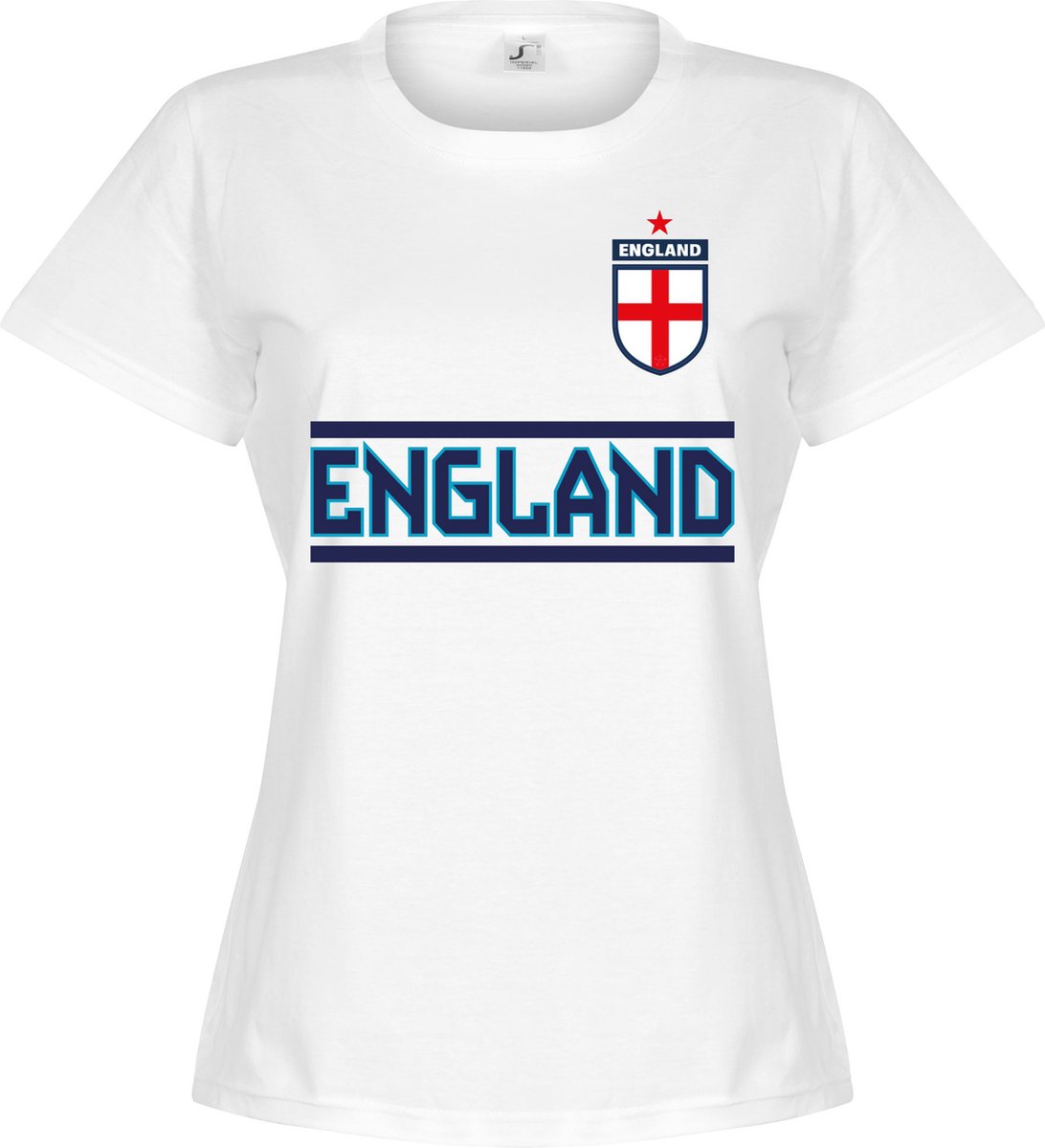 1092x1200-159 Engeland Dames Team T-Shirt - Wit - XL - 14 - Afbeelding 1