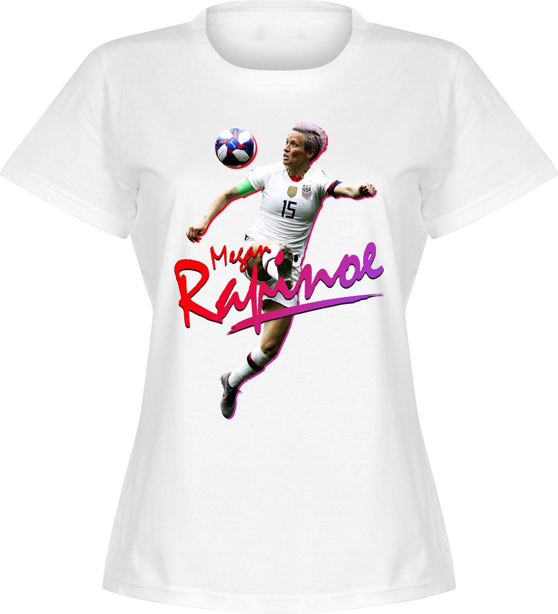1092x1200-182 Megan Rapinoe Dames T-Shirt - Wit - XXL - Afbeelding 1