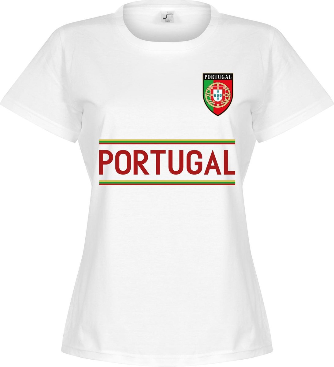 1092x1200-185 Portugal Dames Team T-Shirt - Wit - XXL - Afbeelding 1