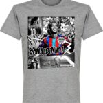Ronaldinho Barca Comic T-Shirt - Grijs - XL