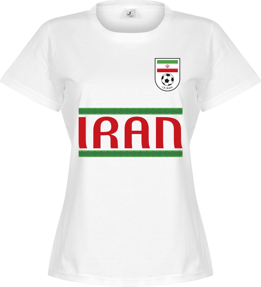 1092x1200-3 Iran Team T-Shirt - Wit - Dames - S - Afbeelding 1