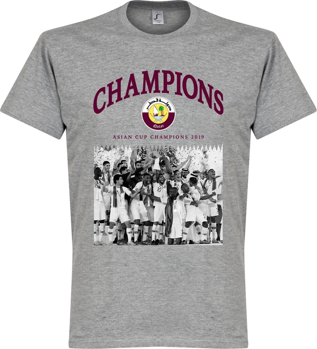 1092x1200-6 Qatar 2019 Celebration T-Shirt - Grijs - XL - Afbeelding 1