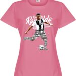 Ronaldo Script Dames T-Shirt - Roze - XL