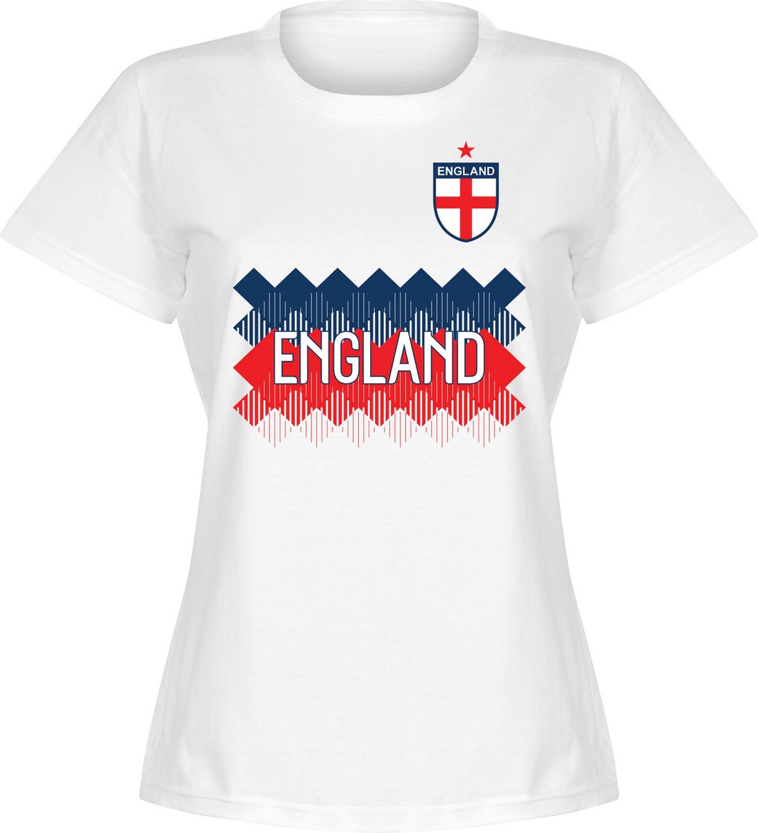 1092x1200-82 Engeland Dames Team T-Shirt - Wit - S - Afbeelding 1
