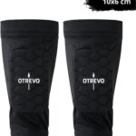 Otrevo® Ingebouwde Scheenbeschermers Mini - Scheenbeschermers Voetbal - Kinderen en Volwassenen 12+ - Mini Scheenbeschermers Voetbal - Shin Pad Sleeve - 10 x 6 cm - Zwart