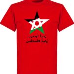 Viva Marokko Palestina T-Shirt - Rood - 3XL