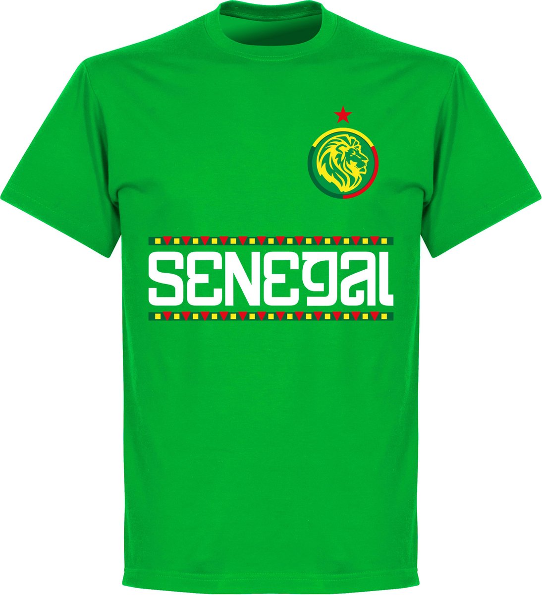 1094x1200-57 Senegal Star Team T-Shirt - Groen - M - Afbeelding 1