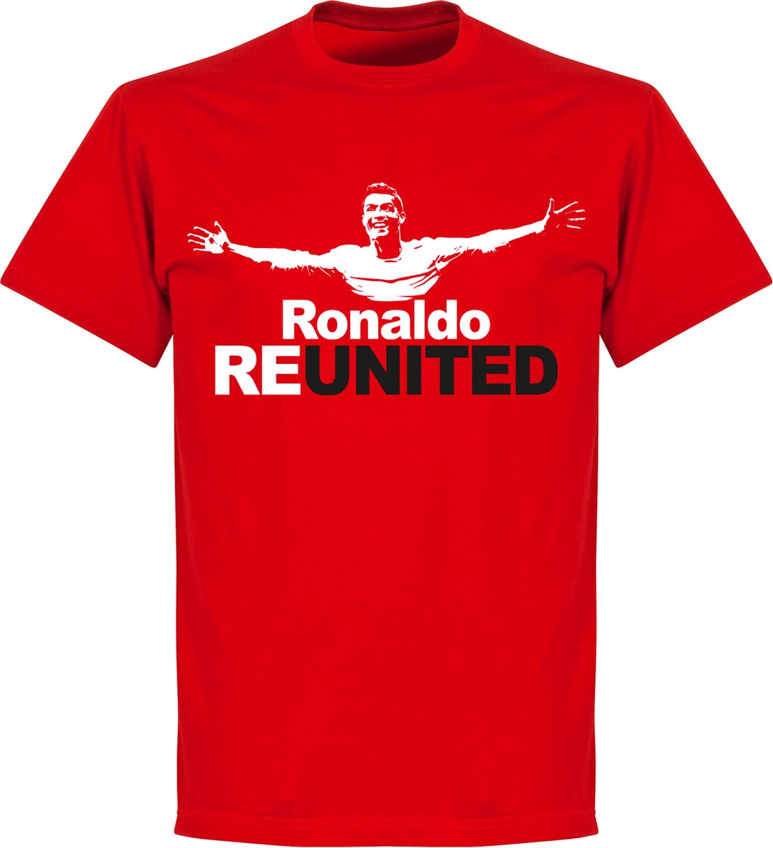 1094x1200-96 Ronaldo Re-United T-Shirt - Rood - S - Afbeelding 1