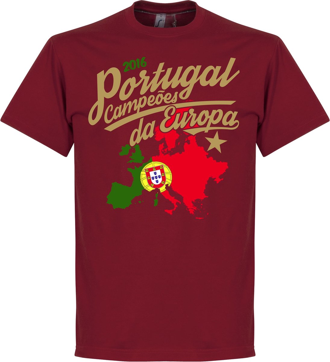 1095x1200-131 Portugal Campeoes Da Europa 2016 T-Shirt - M - Afbeelding 1