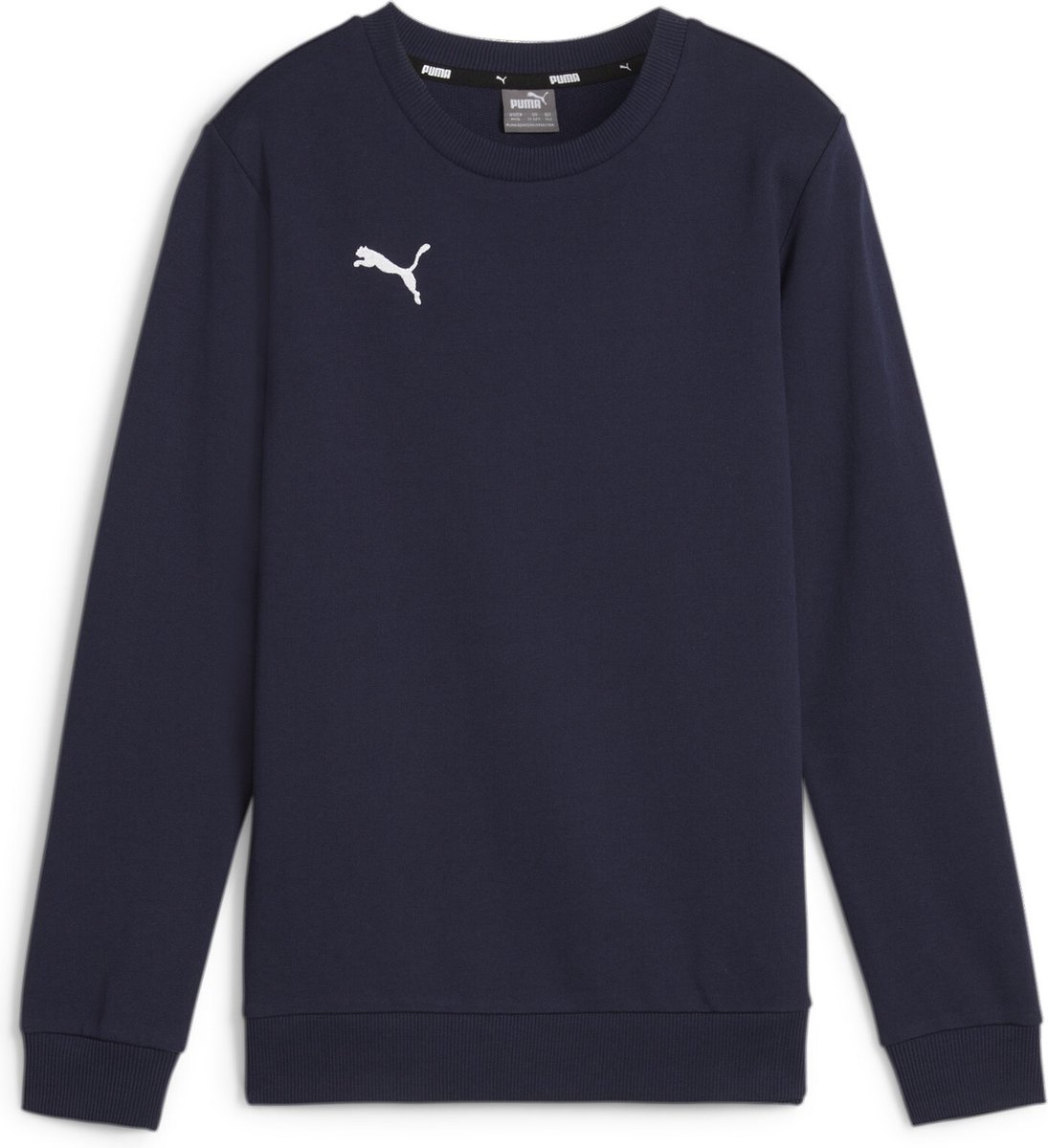 1095x1200-16 PUMA teamGOAL Casuals Crew Neck Sweat Jr Jongens Sporttrui - PUMA Navy-PUMA White - Afbeelding 1