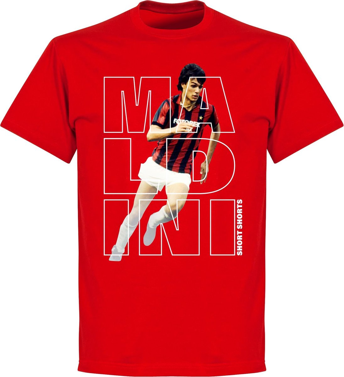 1095x1200-57 Maldini Short Shorts T-shirt - Rood - XS - Afbeelding 1