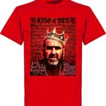 King Cantona Old Skool T-Shirt - Rood - XXL