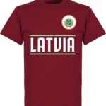 Letland Team T-Shirt - Bordeaux Rood - S