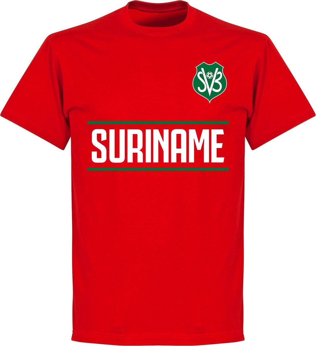 1095x1200-98 Suriname Team T-Shirt - Rood - XXL - Afbeelding 1