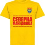 Noord Macedonië Team T-Shirt - Geel - 4XL