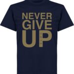 Never Give Up Spurs T-Shirt - Navy/ Goud - L