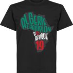 Algerije Afrika Cup 2019 Winners Map T-Shirt - Zwart - XS