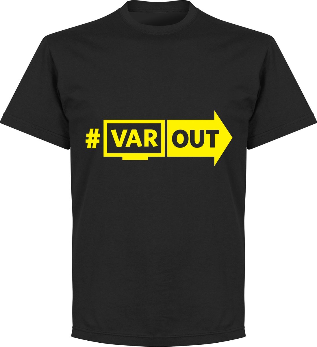 1097x1200-71 VARout T-Shirt - Zwart/ Geel - XS - Afbeelding 1