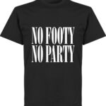 No Footy No Party T-shirt - Zwart - Kinderen - 92