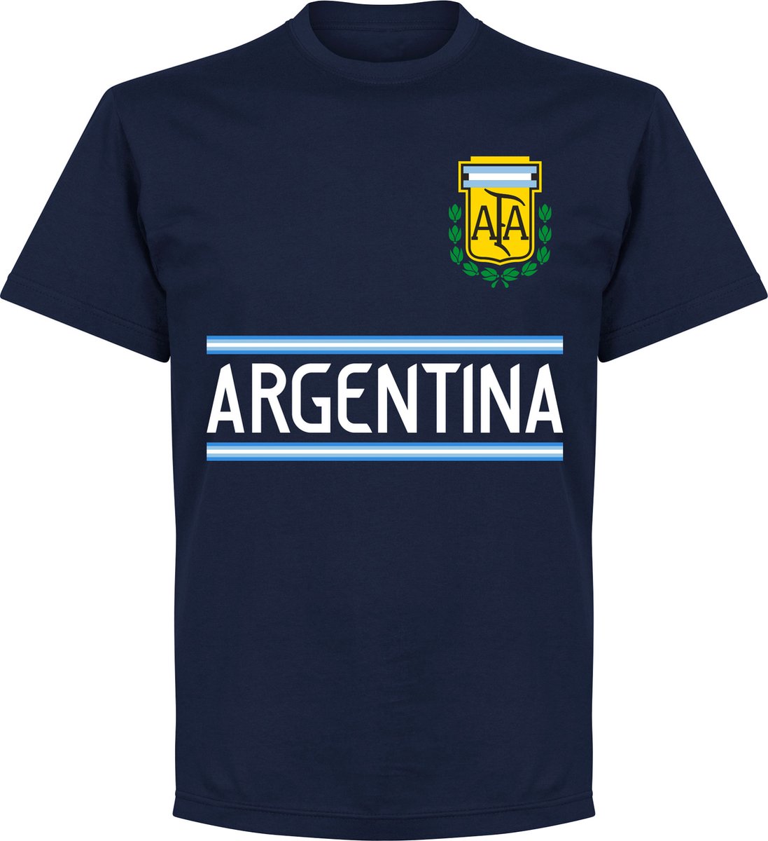 1097x1200-9 Argentinië Team T-Shirt - Navy - Kinderen - 104 - Afbeelding 1