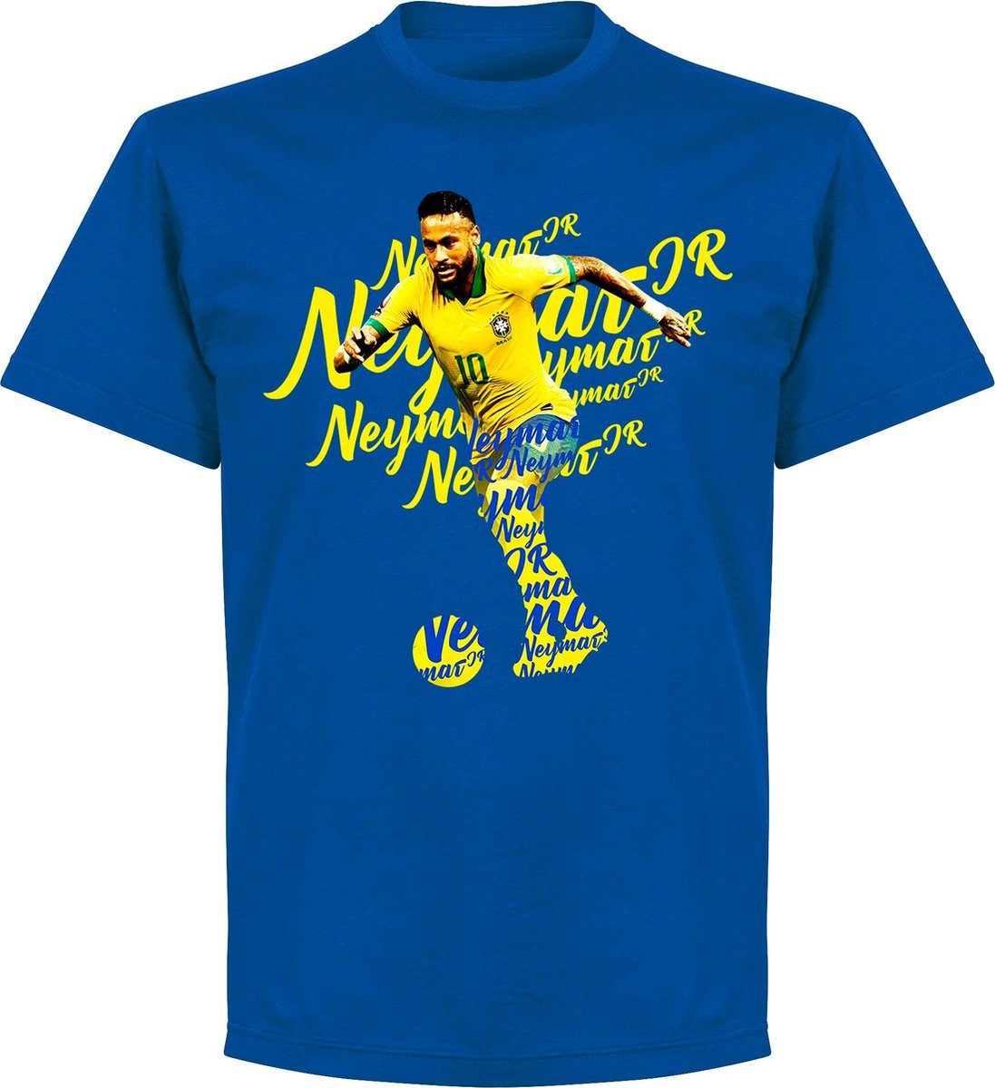 1097x1200 Neymar Brazilië Script T-Shirt - Blauw - Kinderen - 152 - Afbeelding 1