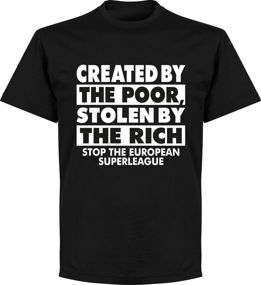 1098x1200-127 Super League Protest T-Shirt - Zwart - XS - Afbeelding 1