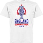 Engeland Champions Of Europe 2021 T-Shirt - Wit - Kinderen - 140