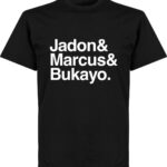 Jadon, Marcus & Bukayo T-Shirt - Zwart - Kinderen – 140