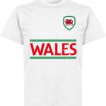 Wales Reliëf Team T-Shirt - Wit - XL