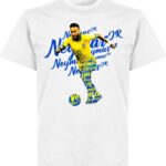Neymar Brazilië Script T-Shirt - Wit - 3XL