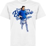 Roberto Baggio Script T-Shirt - Wit - 3XL