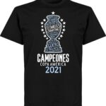 Argentinië Copa America 2021 Winners T-Shirt - Zwart - Kinderen - 116