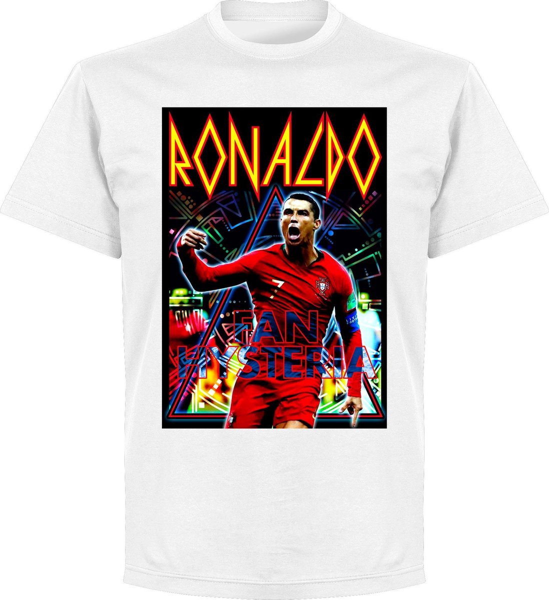 1098x1200-272 Ronaldo Old-Skool Hero T-Shirt - Wit - 4XL - Afbeelding 1
