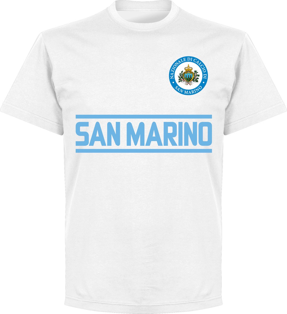 1098x1200-40 San Marino Team T-Shirt - Wit - L - Afbeelding 1