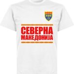 Noord Macedonië Team T-Shirt - Wit - XS