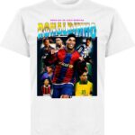 Ronaldinho Old-Skool Hero T-Shirt - Wit - 5XL