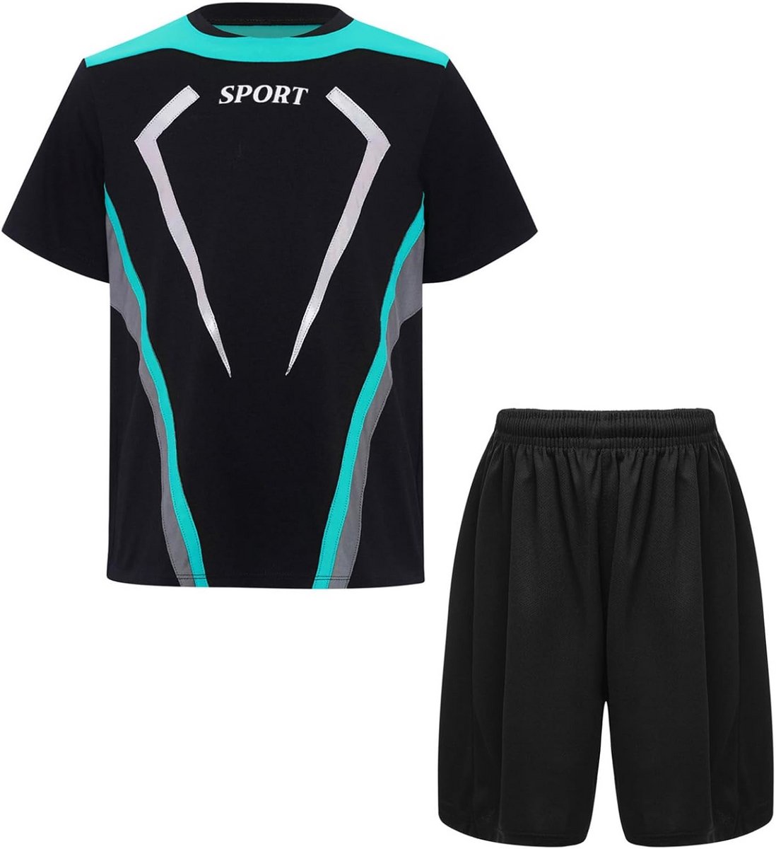 1098x1200-9 Sportpak voor Jongens: Trainingsset met Sneldrogend Shirt en Short - Afbeelding 1