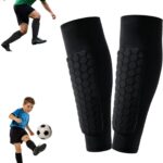 Scheenbeschermers voetbal - Scheenbeschermers voetbal kind - Scheenbeschermers kind - Het honingraatontwerp - Voor kinderen, jongeren en volwassenen - Maat M (kuitomtrek 26-32cm) - Beschermend tijdens trainen en wedstrijden