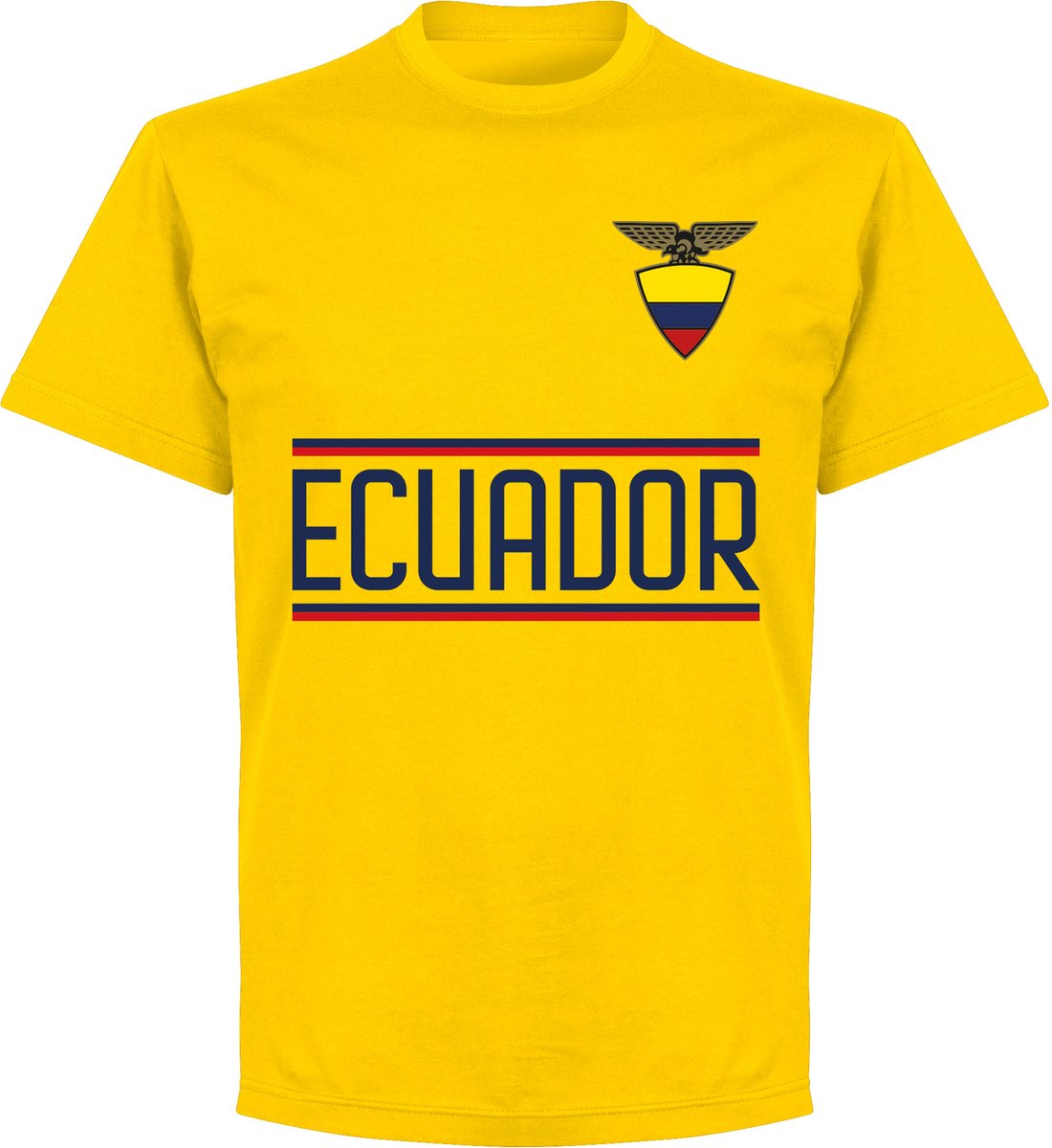 1100x1200-23 Ecuador Team T-Shirt - Geel - Kinderen - 116 - Afbeelding 1